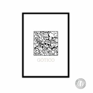 D004 GÓTICO Line Art #Skulls-001