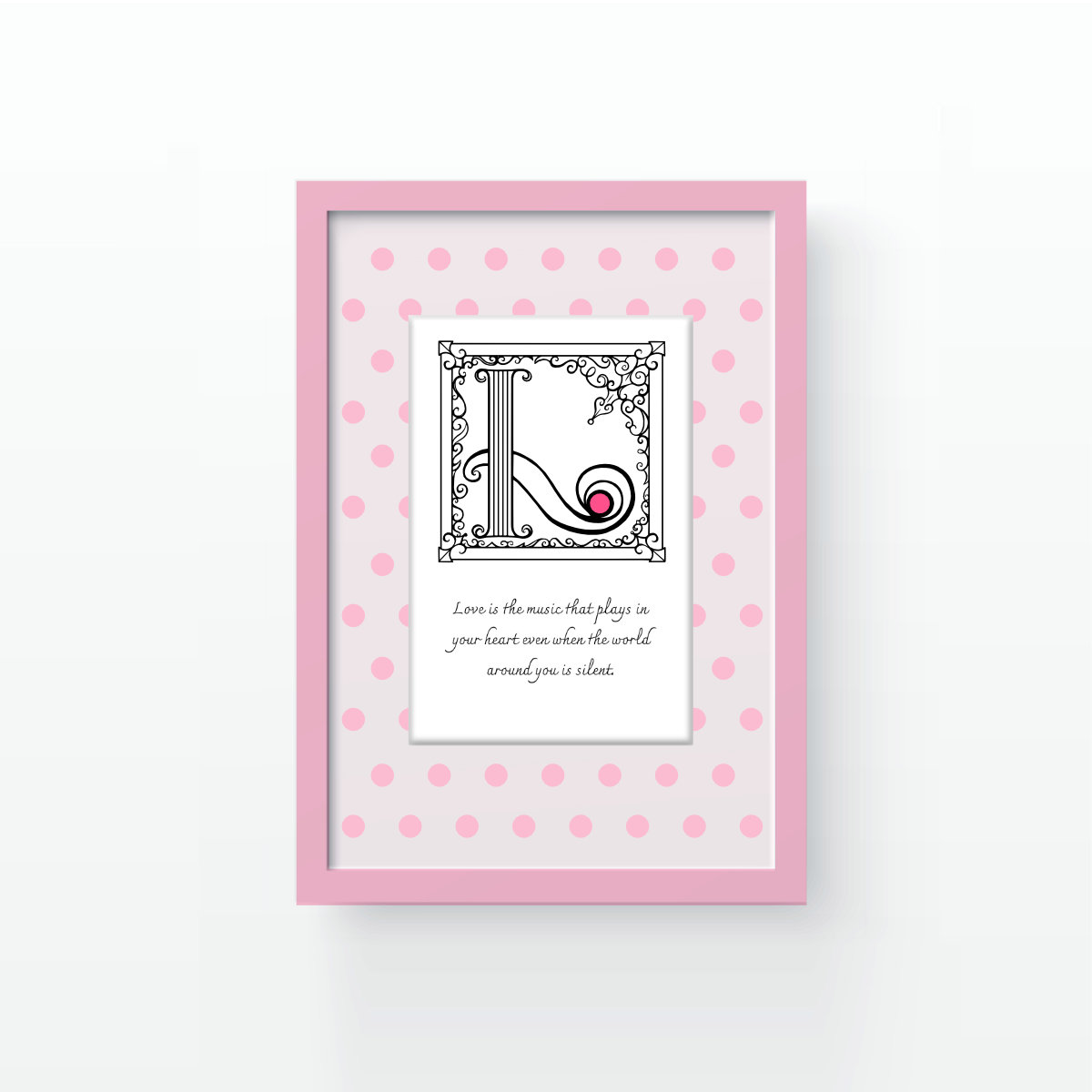 Monogram with message wall art - Image 7