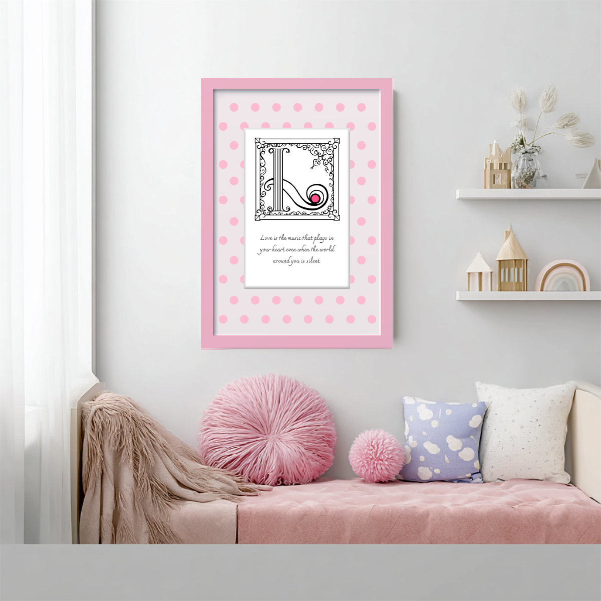 Monogram with message wall art - Image 8