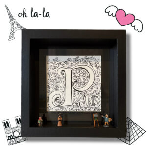 Original P for Paris Calligraphy Art