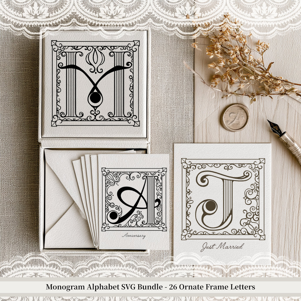 Introducing the Ornate Monogram Alphabet Bundle